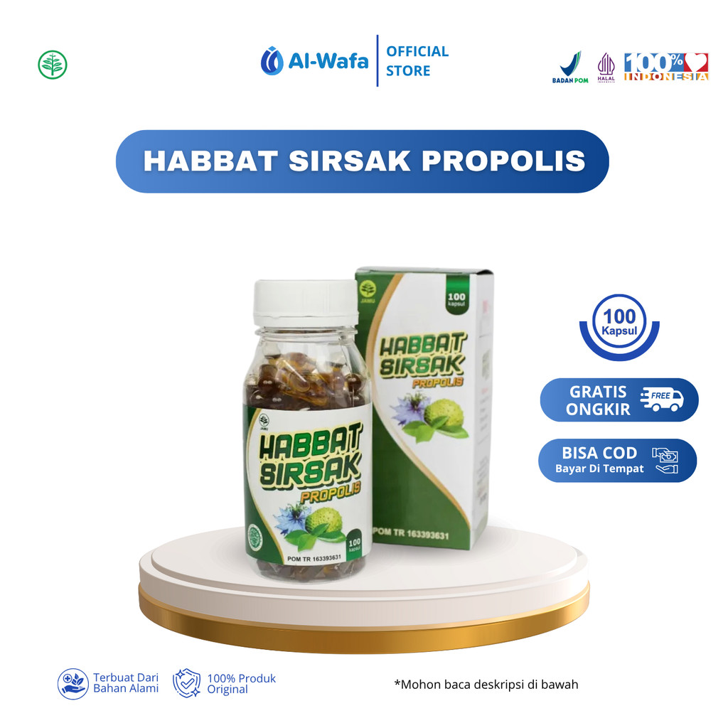 HABBAT SIRSAK PROPOLIS  Isi 100 Kapsul  | Obat Kanker Tumor
