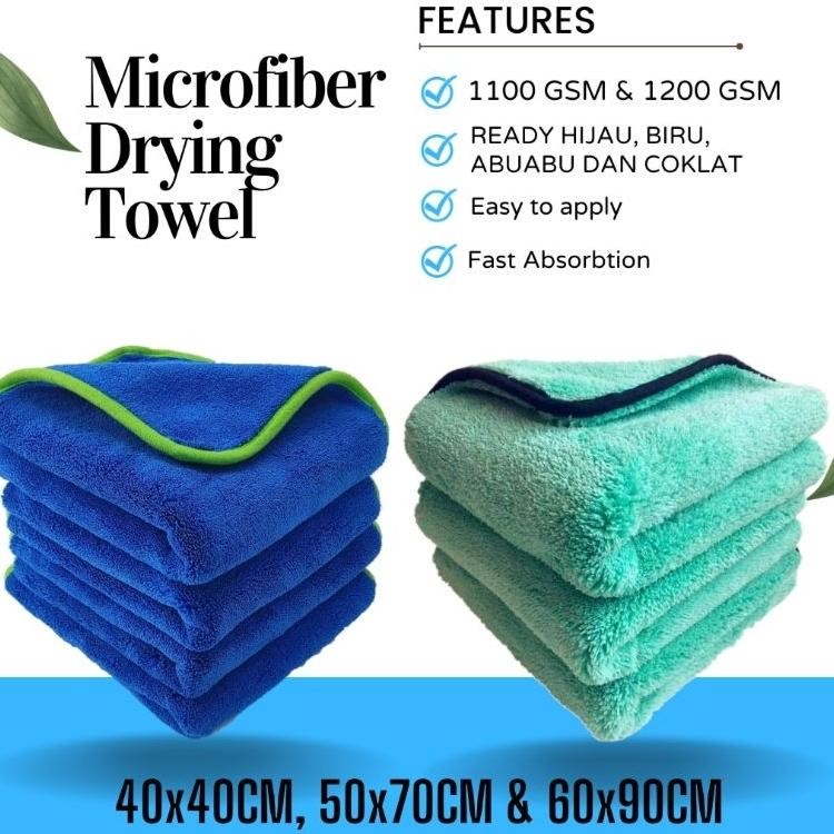 Microfiber Drying Towel Lap Microfiber Tebal Jumbo Large Lap Microfiber Mobil