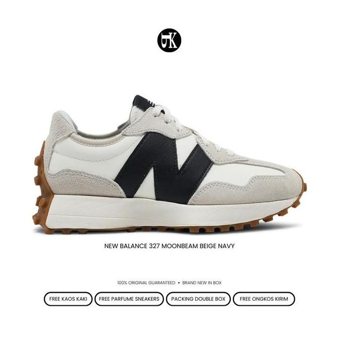 Sepatu New Balance 327 White Navy Original Bnib / Sneakers Pria Wanita (Best Quality)