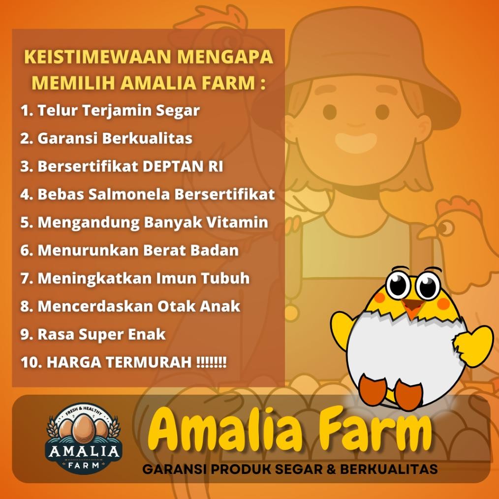 

AMALIA FARM - 1 TRAY TELUR AYAM NEGERI OMEGA ISI 30 BUTIR PREMIUM