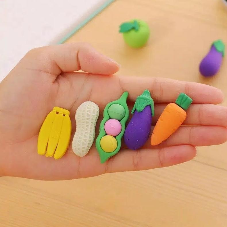 

1Set Pencil Eraser Food Fruit Penghapus Pensil Bentuk Buah Dan Makanan New