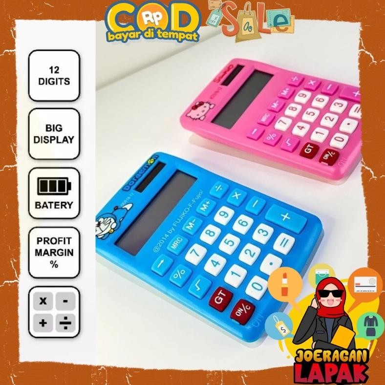 

Kalkulator Mini 12 Digit Karakter Doraemon Hellokitty Portable Stok