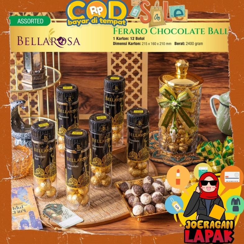 Hampers Lebaran Bellarosa Feraro Chocolate Ball Kue Kering Sirup Jus Orange Permen Coklat Biskuit Ro