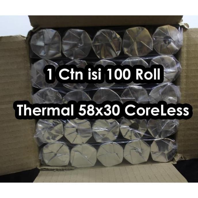 

BEBAS ONGKIR - 1 dus isi 100 roll thermal roll struk 57x30