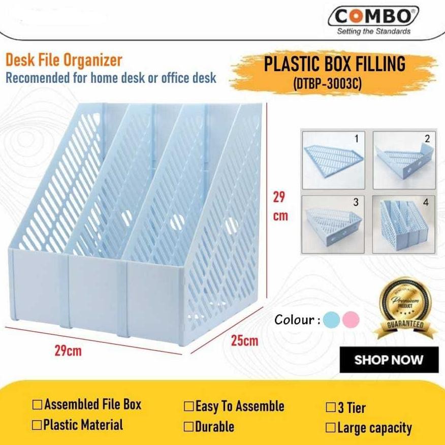 

TERMURAH Plastic Box Filling 3 Tier / Box File Plastik / Dokumen Box Rakit 3003 Siap kirim