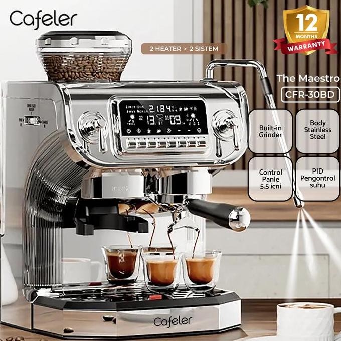 Cafeler Mesin Kopi Espresso 2 Boiler Coffee Maker Otomatis Kontrol