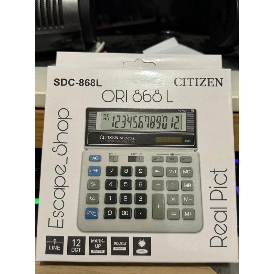 

Kalkulator Citizen type SDC 868 L - Calculator Citizen 12 Digit 868 L