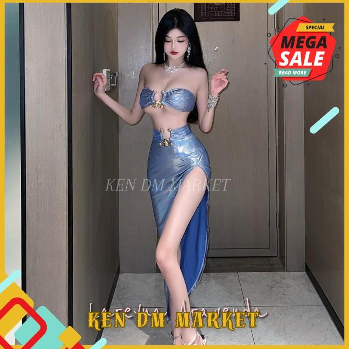SET LINGERIE HOT KOSTUM GAUN PESTA MERMAID KILAP LG677 HIGHT CLASS 