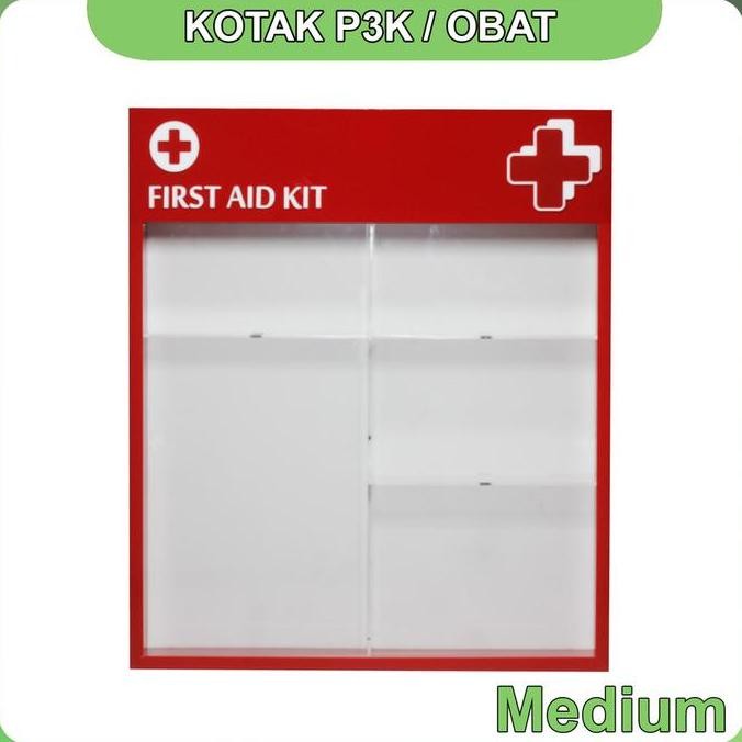Kotak P3K /Kotak Obat Akrilik/Acrylic Kotak Penyimpanan /Tempat Obat