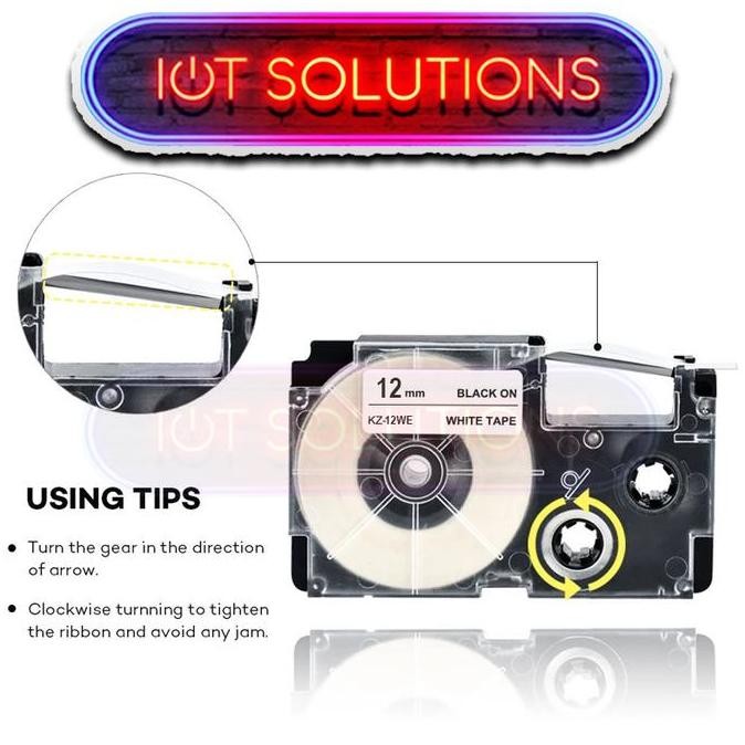 

Label Tape 12Mm Xr-12We Compatible Printer Casio Kl-120 Kl-820 Kl60 Ez New Stok