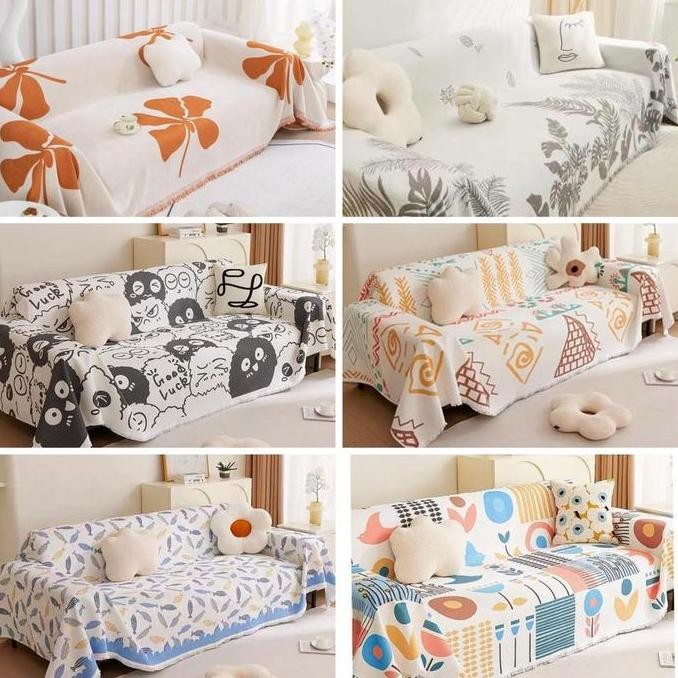 sarung sofa / selimut sofa / cover sofa / penutup sofa Kain Modern Promo