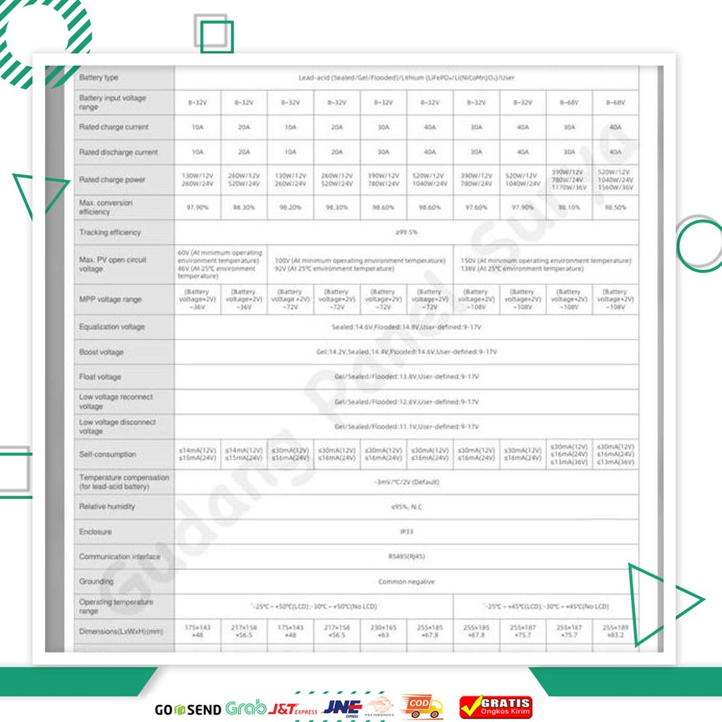 Solar Charge Controller Scc Epever Xtra 3215N 30A Real Mppt 30A Mppt