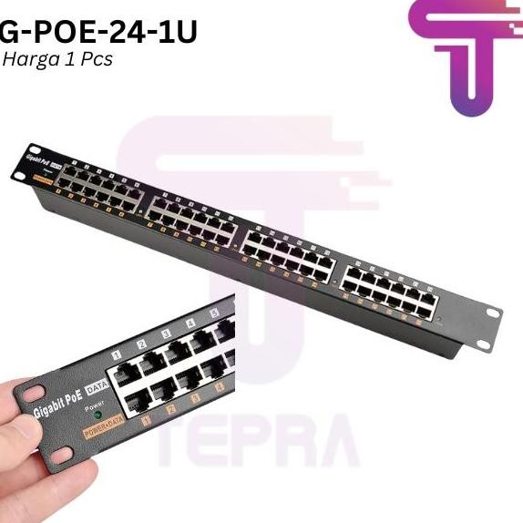 Passive Poe Injector 24 Port Gigabit|Gigabit Poe 24 Port New Stok