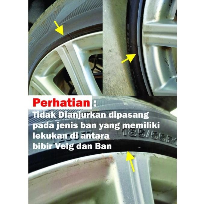 (Expert) Lis ban Mobil White Wall Ban Mobil Velg Ring 13 Putih Polos Atlas