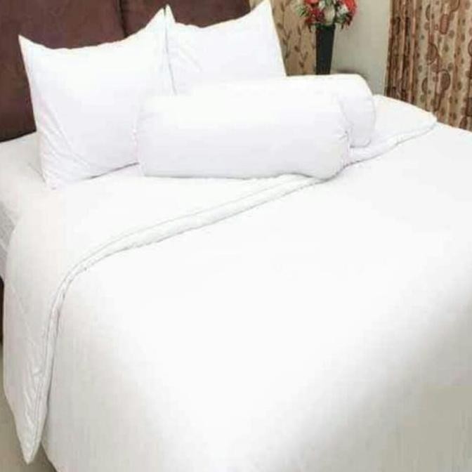 TERLARIS - PROMO sprei hotel sprei putih polos embos tinggi 35cm