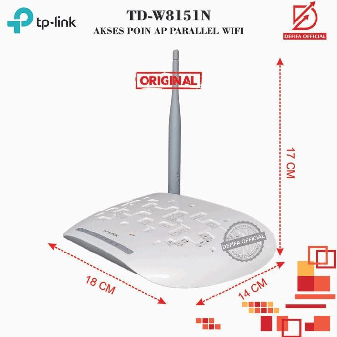 Modem Adsl Router Wifi Wireless Akses Poin Tp-Link Td-W8151N Mantabs New Stok
