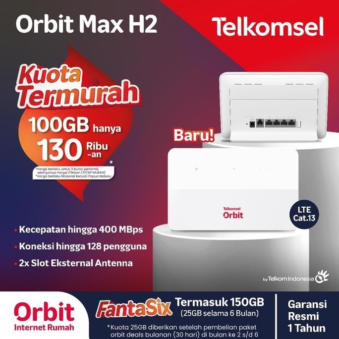 Modem Mifi Wireless Router Huawei B818 Orbit Max Speed 4G Lte B818-263 New Stok
