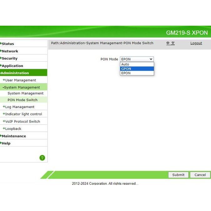 Xpon Epon Gpon Gm219S Gm219-S + Dengan Adaptor New Stok