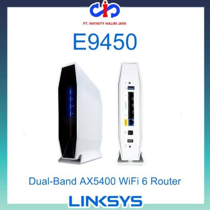 Linksys E9450 Dual-Band Ax5400 Wifi 6 Router Linksys E9450 New Stok