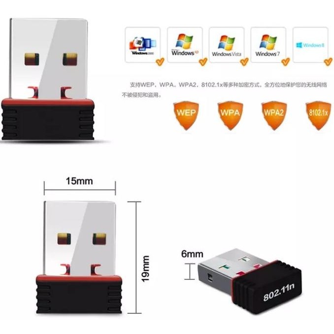(Expert) USB Wifi Dongle, Wifi Adapter MT7601, Bisa untuk STB TV Digital