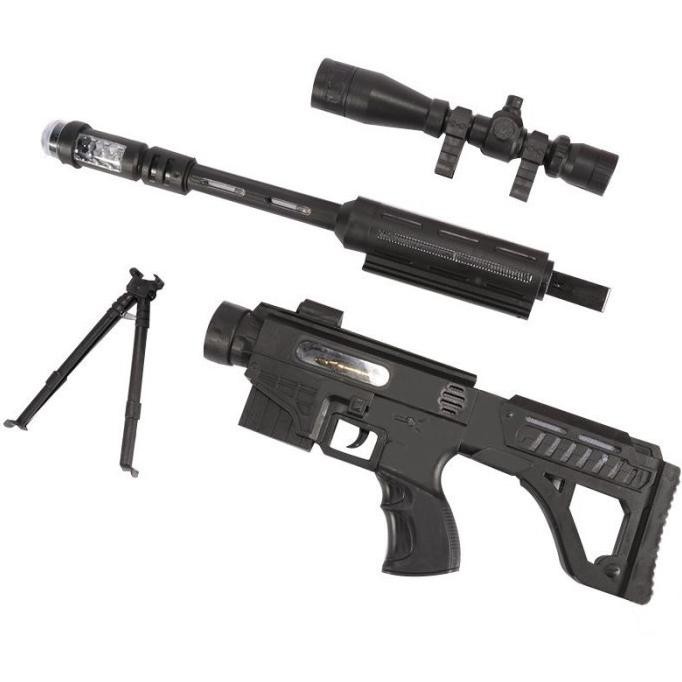 BNM Mainan Anak Laki Laki Pistol Sniper Gun Pistol Anak Terdapat Lampu Laser Suara dan Proyektor