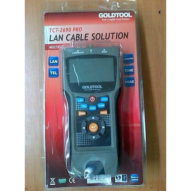 Goldtool Tester Digital Tct-2690-Pro Lan Cable Solution New Stok