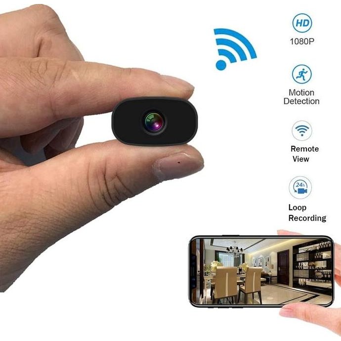PEREKAM VIDEO MINI KAMERA TERSEMBUNYI TAMPILAN JARAK JAUH VIA HP-PROMO
