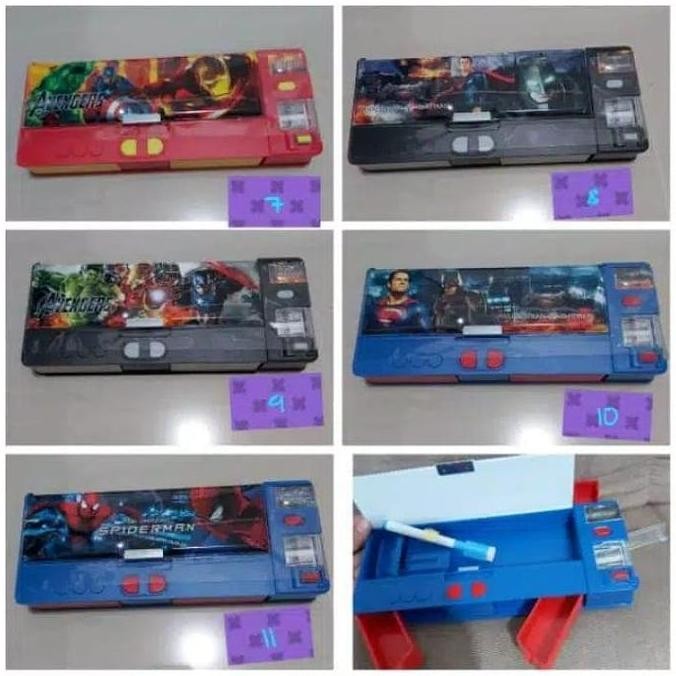 

Tempat pensil besar tombol pencet / tempat alat tulis anak TT