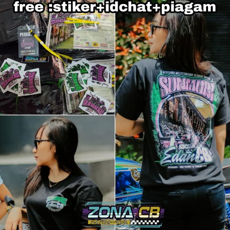 Promo Kaos Sunmori Edancb Kaos Acara Cb Gl Megapro C70 Classic Herex Merchandise Event Edan Cb Ambar