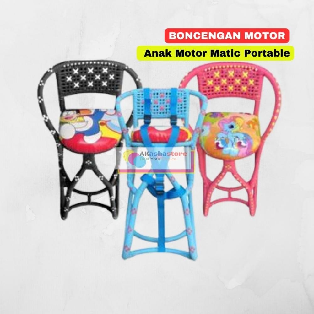 Ready Boncengan Motor Anak Matic Rotan / Boncengan Motor Beat Murah