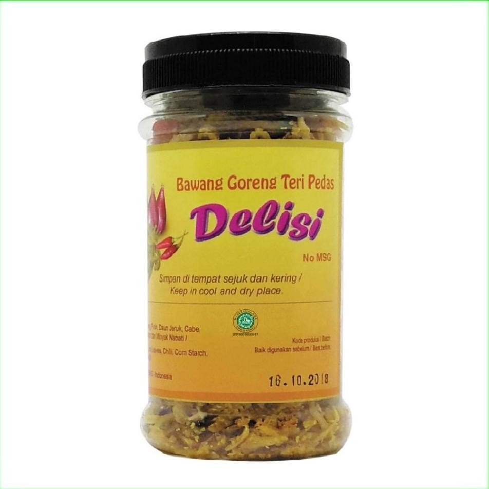 

Bawang Goreng Teri Pedas Delisi 65Gr Spicy Fried Shallot Anchovy 65G