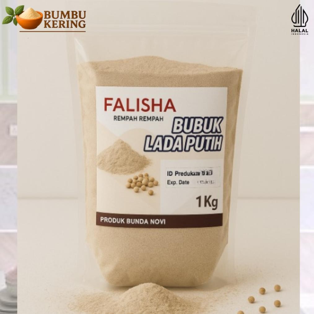 

Bumbu Kering Lada Putih Bangka Bubuk Murni Bumbu Rempah 1Kg