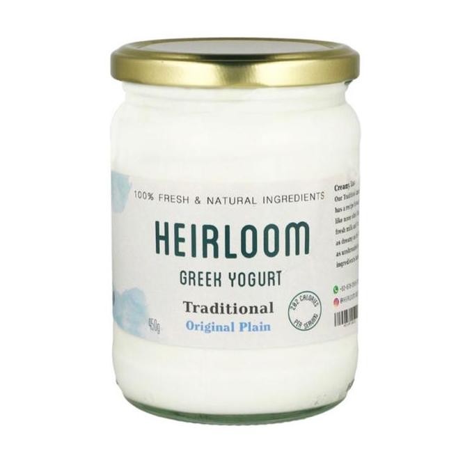 

Heirloom Greek Yogurt Jar 450ml - Freshly & Traditionally Made (Tanpa Pengawet & Active Live Cultures) sm