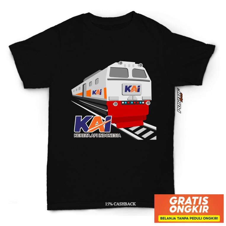 Baju Kaos Anak Kereta Api Kai Laki Perempuan Positif Merch Viral