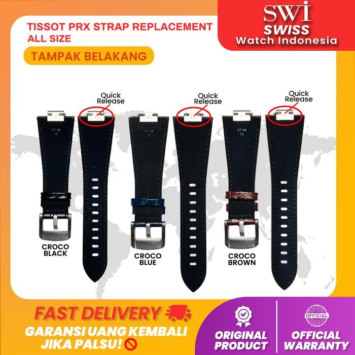 STRAP LEATHER TALI KULIT JAM TISSOT PRX AUTOMATIC CHRONO BATERAI DIAL