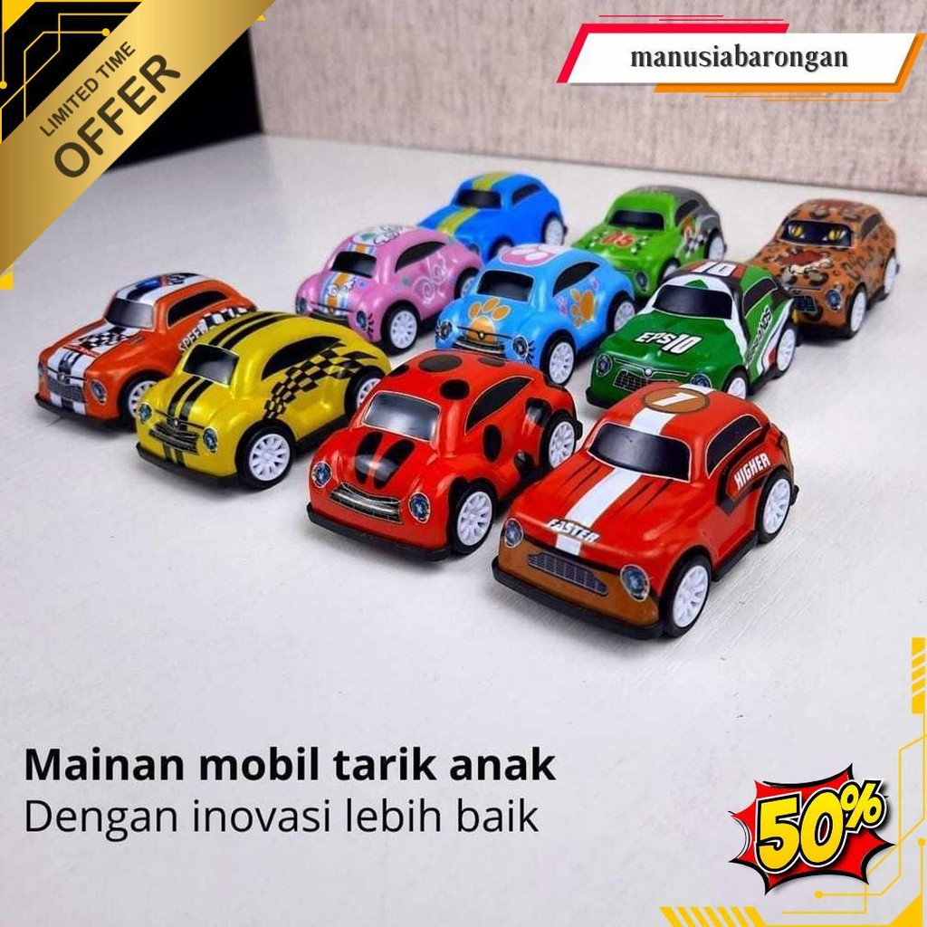 Grosir Isi 20Pcs Mainan Mobil Mini Pullback Mix Motif -  Renceng (Jm20252) & Curah (Mix)) Gratis Ong