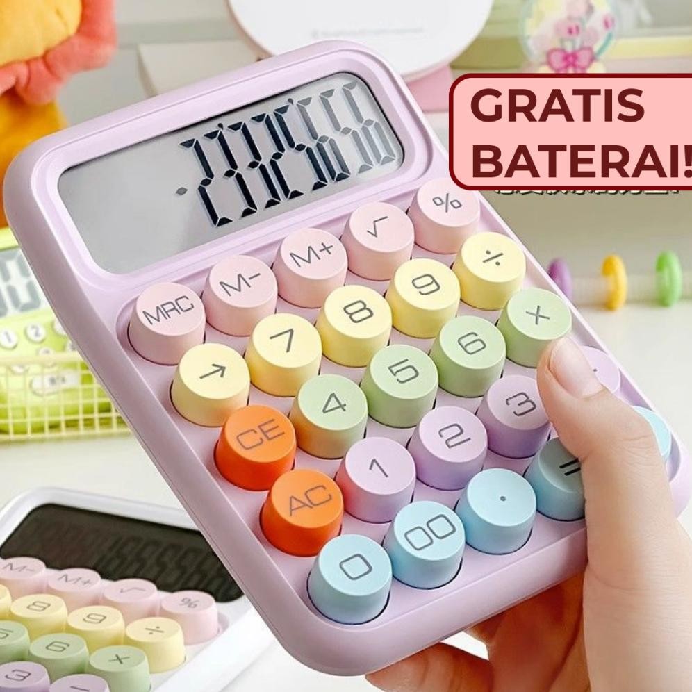 

Kalkulator Lucu Warna Warni Korea Dopamine Calculator Mini Permen 12 Digit