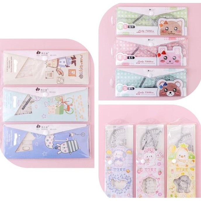 

CR - PENGGARIS PLASTIK 1 SET 4 MODEL / RULER 1 SET TERLARIS