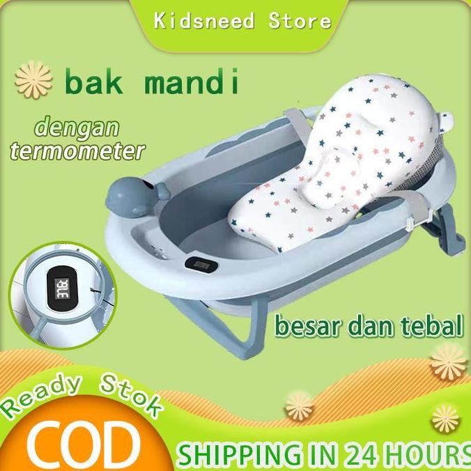 Bak Mandi Bayi /Tempat Mandi Bayi / Bak MandiBayi Lipat dengan Pengukur Suhu Bak mandi bayi ukuran b