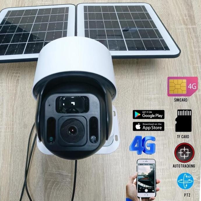 CCTV GSM 4G Solar Cell Kamera CCTV 2 Solar Panel 20000mAh Simcard