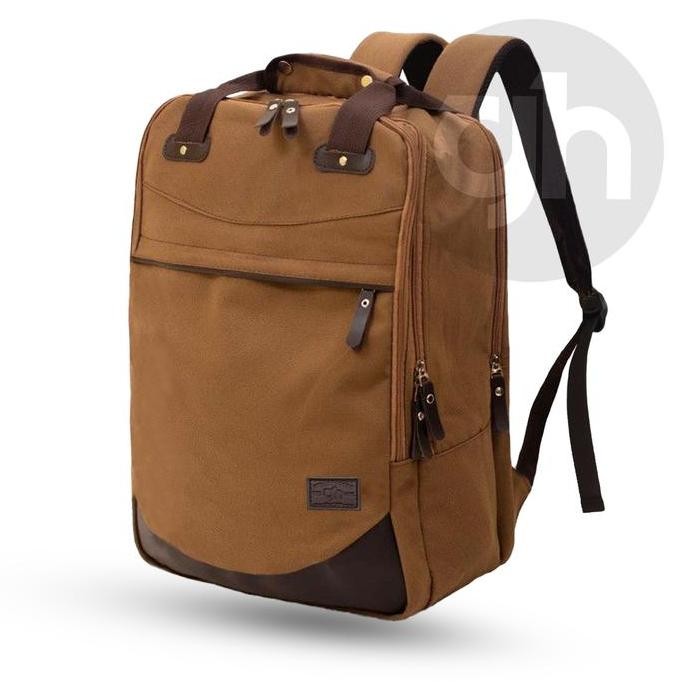 GH-Bag Tas Ransel Pria Wanita DALTON Canvas Backpack Sekolah
