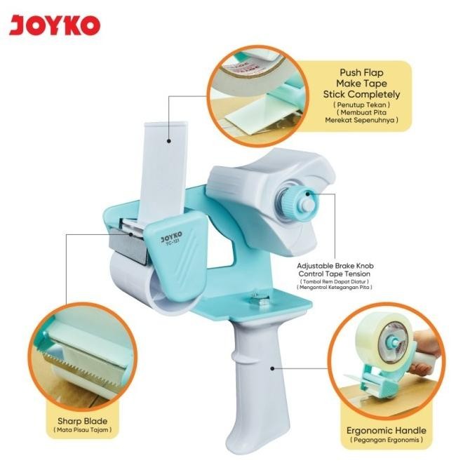 

JH8 Tape Dispenser Cutter Pemotong lakban gagang Joyko TC-121