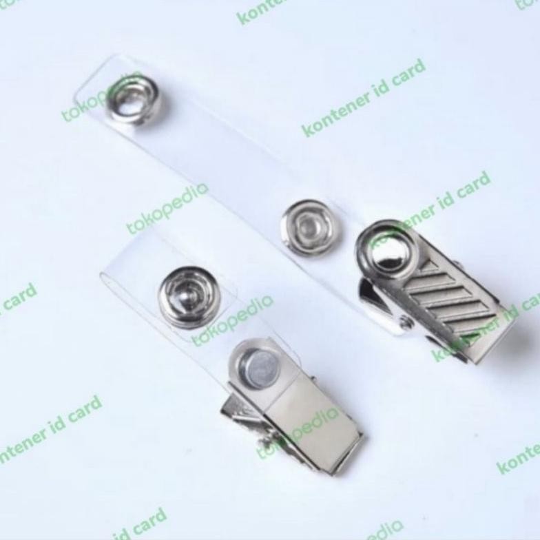 

JH8 Jepit Garis Id Card (100pc) Jepit Nametag Jepitan Plastik Panitia