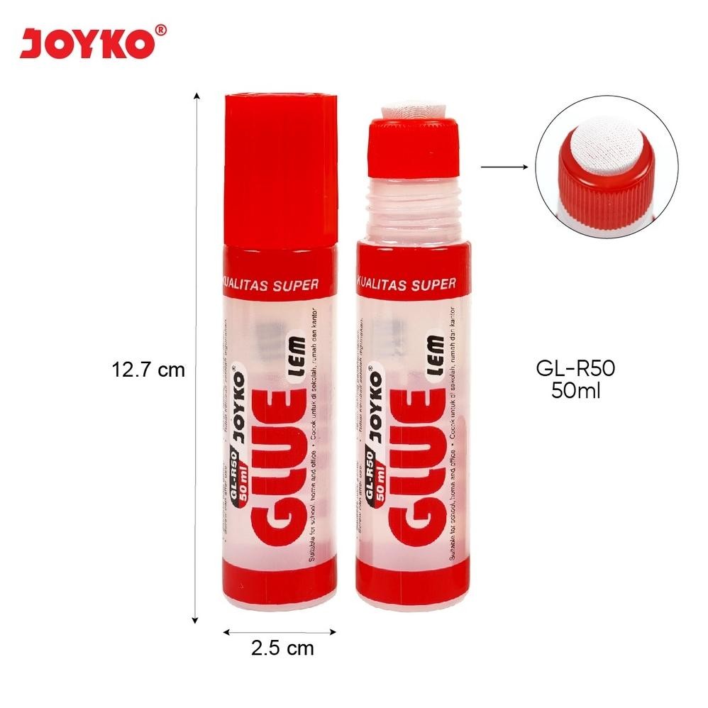 

JH8 [ PACK ] Lem Kertas Glue Stick Cair 50 ml - Joyko GL-R50 MURAH!