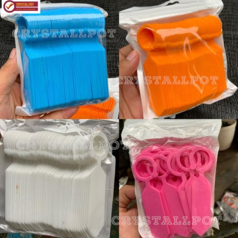 

JH8 label tag tanaman nkt warna warni name tag bahan tebal - per pack isi 50 pcs