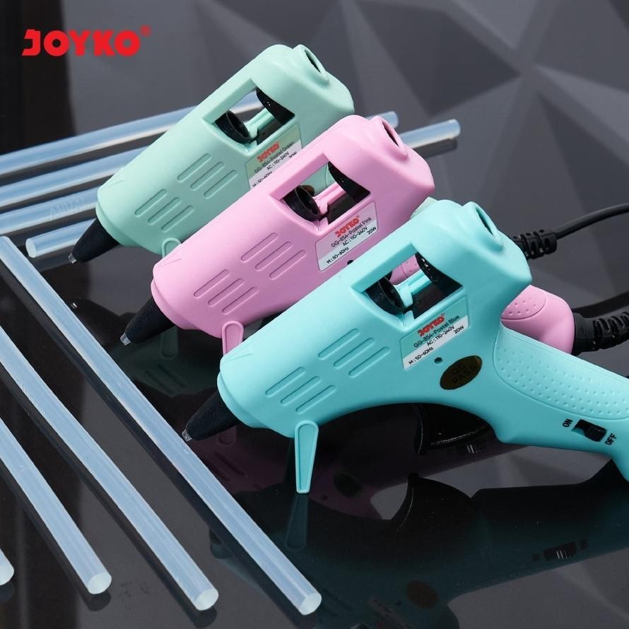 

JH8 JOYKO GLUE GUN GG854 COLOR PASTEL - LEM TEMBAK 20 Watt SERBA GUNA