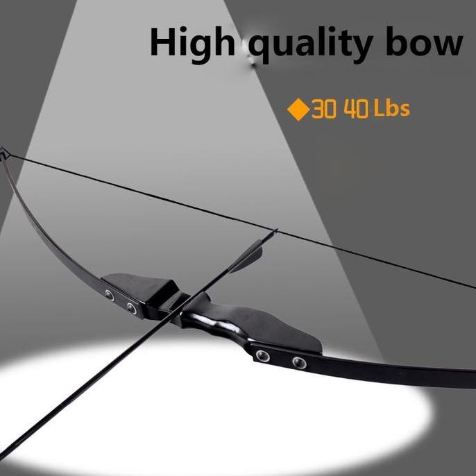 (Expert) Paket Hobby Busur Panah Aluminium Wood + Anak Panah Fiberglass 6pcs