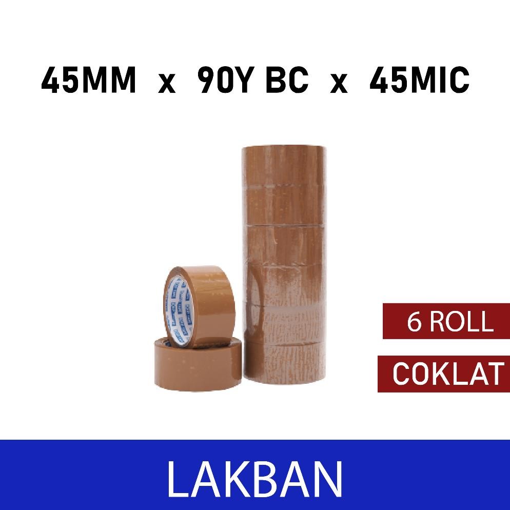 

JH8 1 SLOP LAKBAN BENING / LAKBAN COKELAT 90 YARD BC X 45MM | TERMURAH 1 SLOP 6 ROLL