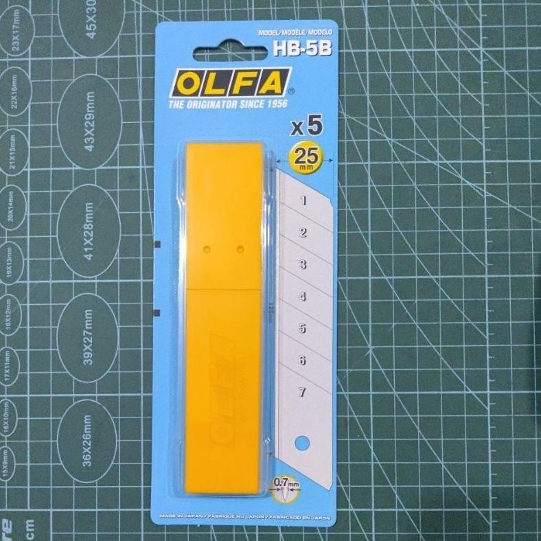 

JH8 OLFA HB-5B Refill Pisau Cutter 25mm (5pcs/pack) Spare Blade 25 mm HB-5 Original