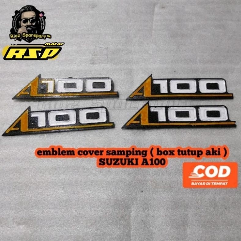 logo emblem cover tutup aki atau box samping suzuki a100 A100 A 100 READY STOCK